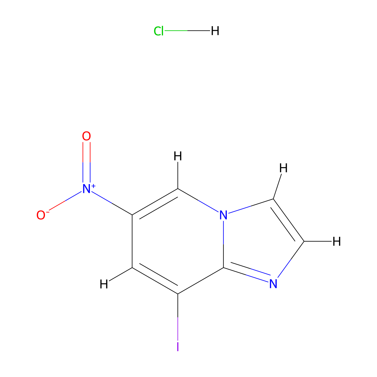 8-Iodo-6-nitro-imidazo[1,2-a]pyridine hydrochloride molecular structure, CAS 1951439-63-6