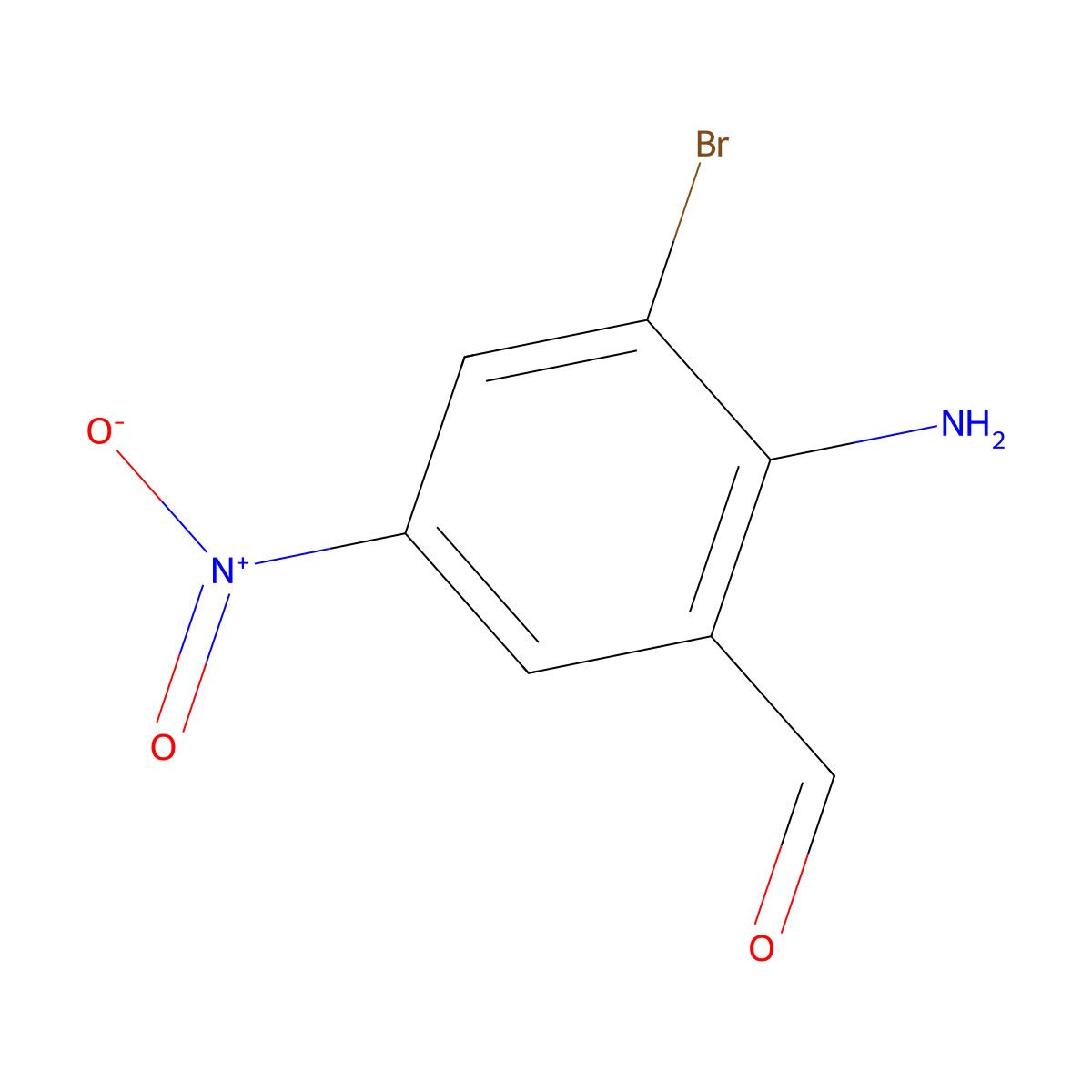 2-Amino-3-bromo-5-nitrobenzaldehyde molecular structure, CAS 1951439-64-7