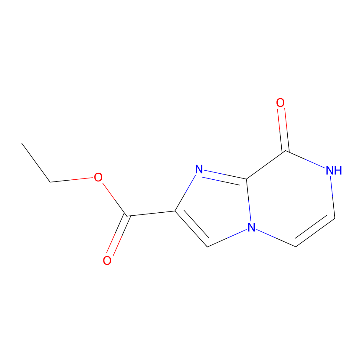 Ethyl 8-hydroxyimidazo[1,2-a]pyrazine-2-carboxylate molecular structure, CAS 1951439-65-8