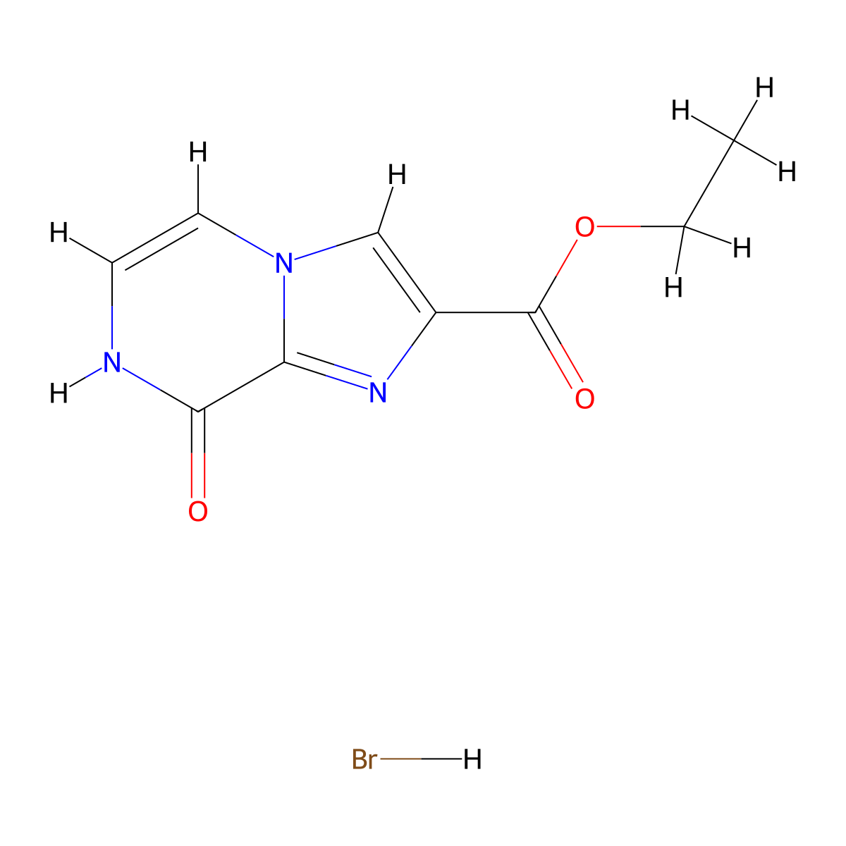 8-Hydroxy-imidazo[1,2-a]pyrazine-2-carboxylic acid ethyl ester hydrobromide molecular structure, CAS 1951439-66-9
