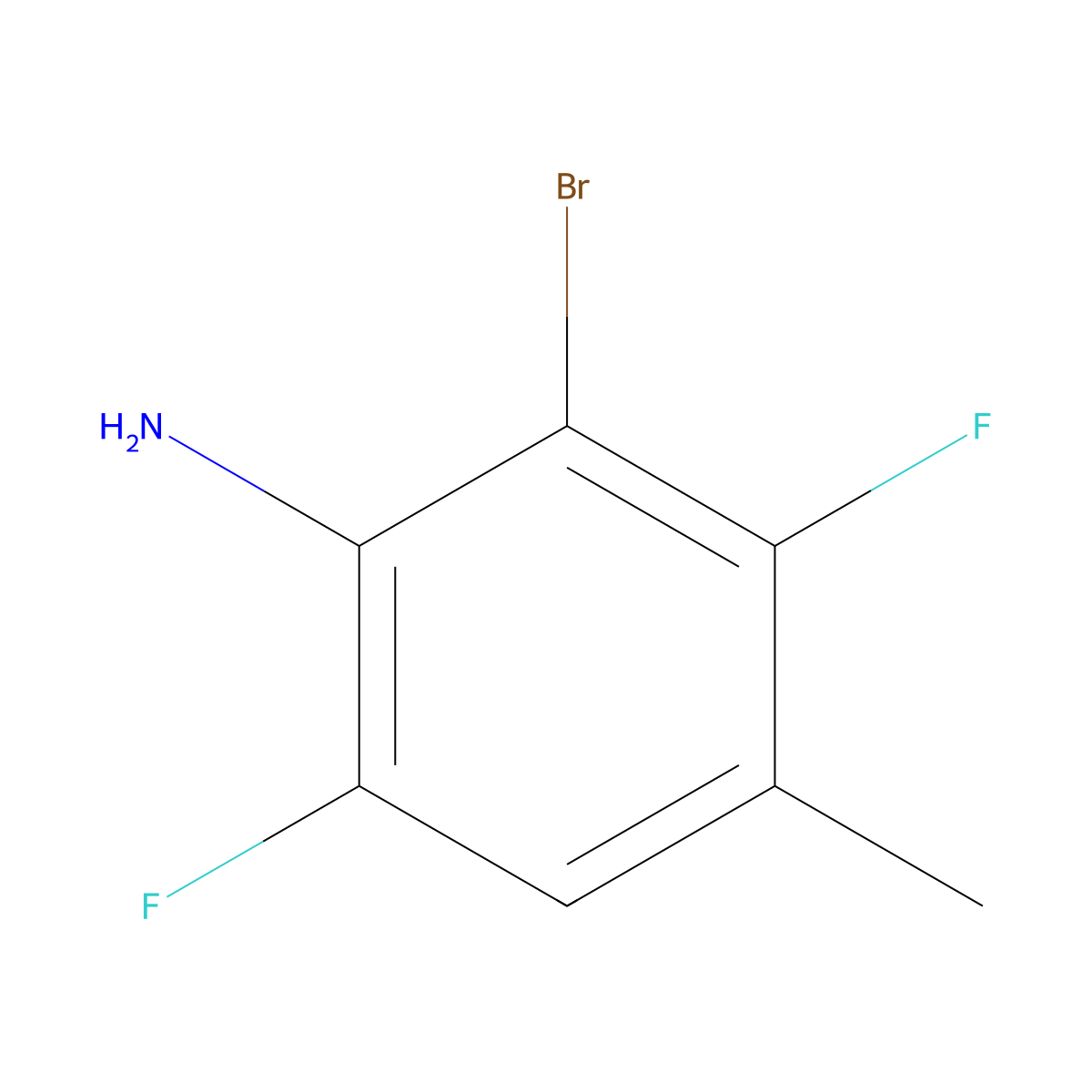 2-Bromo-3,6-difluoro-4-methylaniline molecular structure, CAS 1951439-70-5