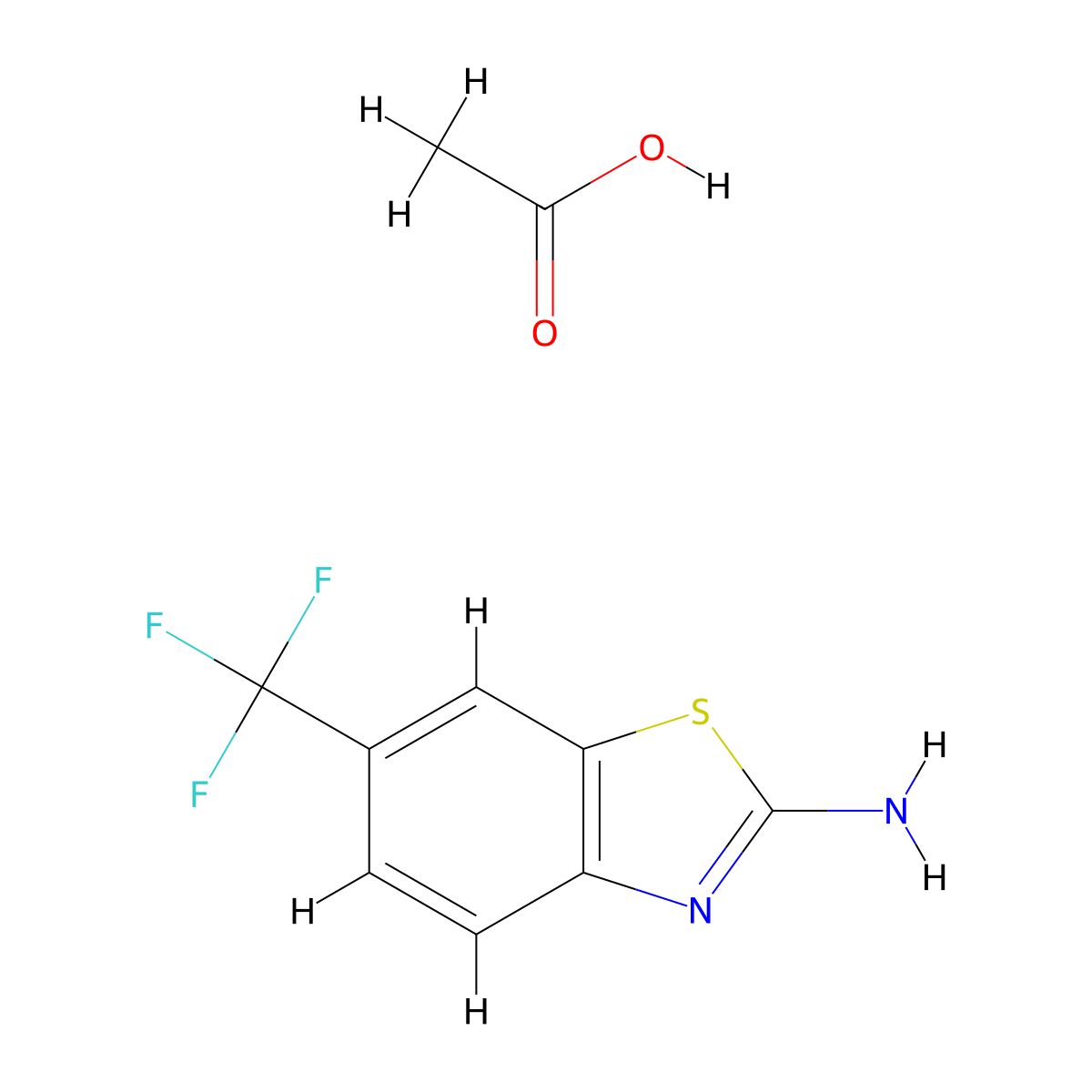 6-Trifluoromethyl-benzothiazol-2-ylamine acetate molecular structure, CAS 1951439-71-6