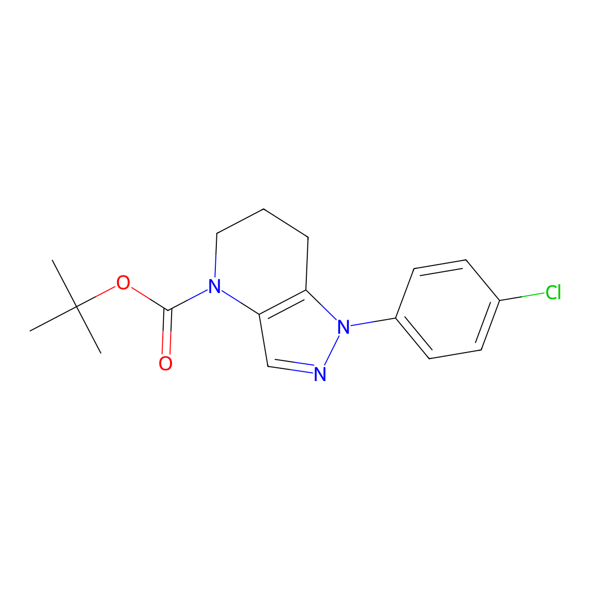 1-(4-Chloro-phenyl)-1,5,6,7-tetrahydro-pyrazolo[4,3-b]pyridine-4-carboxylic acid tert-butyl ester molecular structure, CAS 1951439-72-7