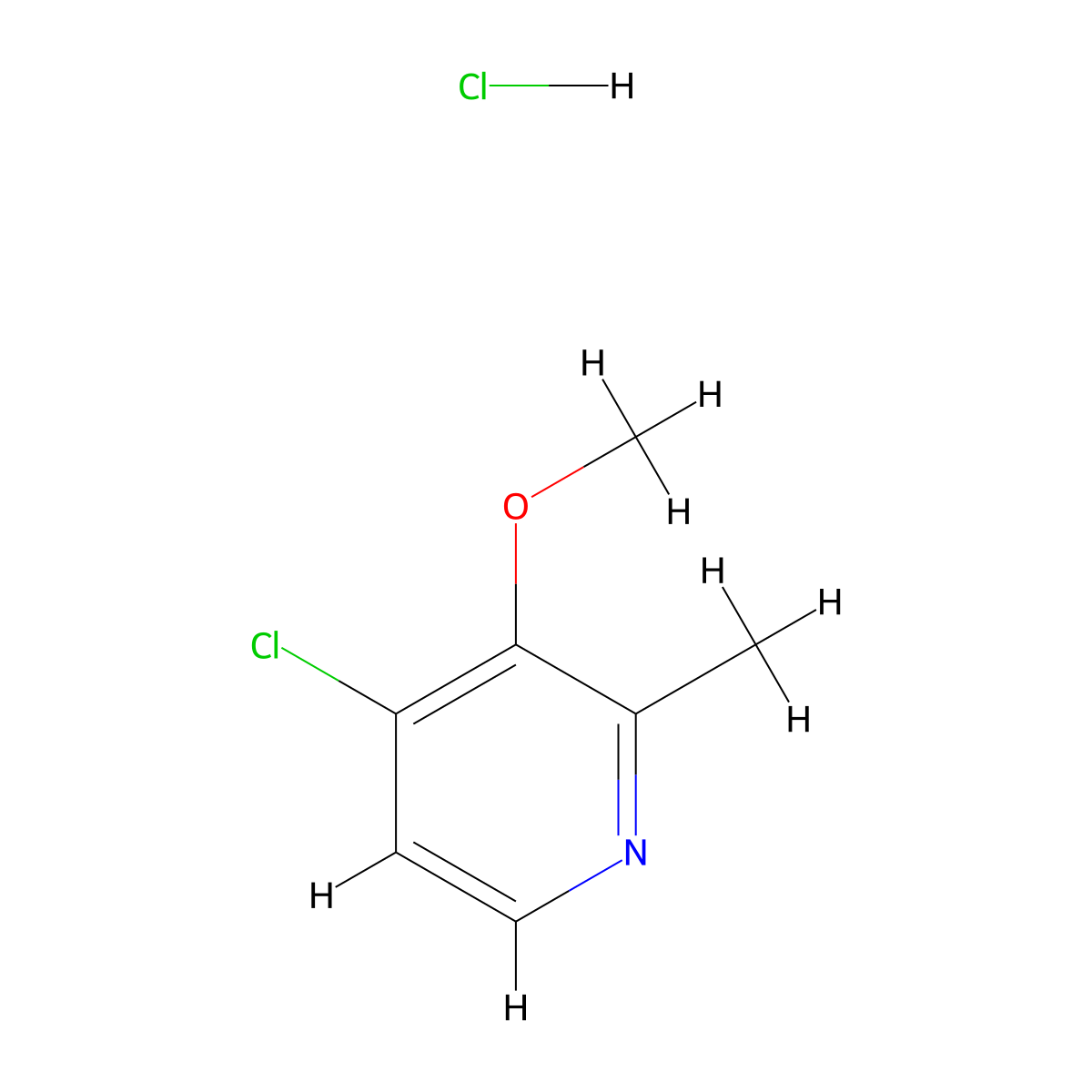 4-Chloro-3-methoxy-2-methyl-pyridine hydrochloride molecular structure, CAS 1951439-74-9
