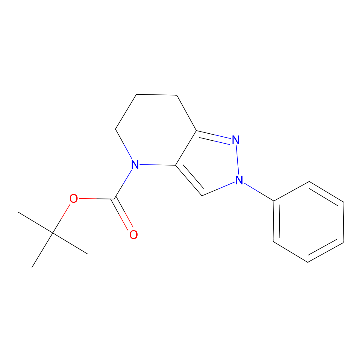 2-Phenyl-2,5,6,7-tetrahydro-pyrazolo[4,3-b]pyridine-4-carboxylic acid tert-butyl ester molecular structure, CAS 1951439-79-4