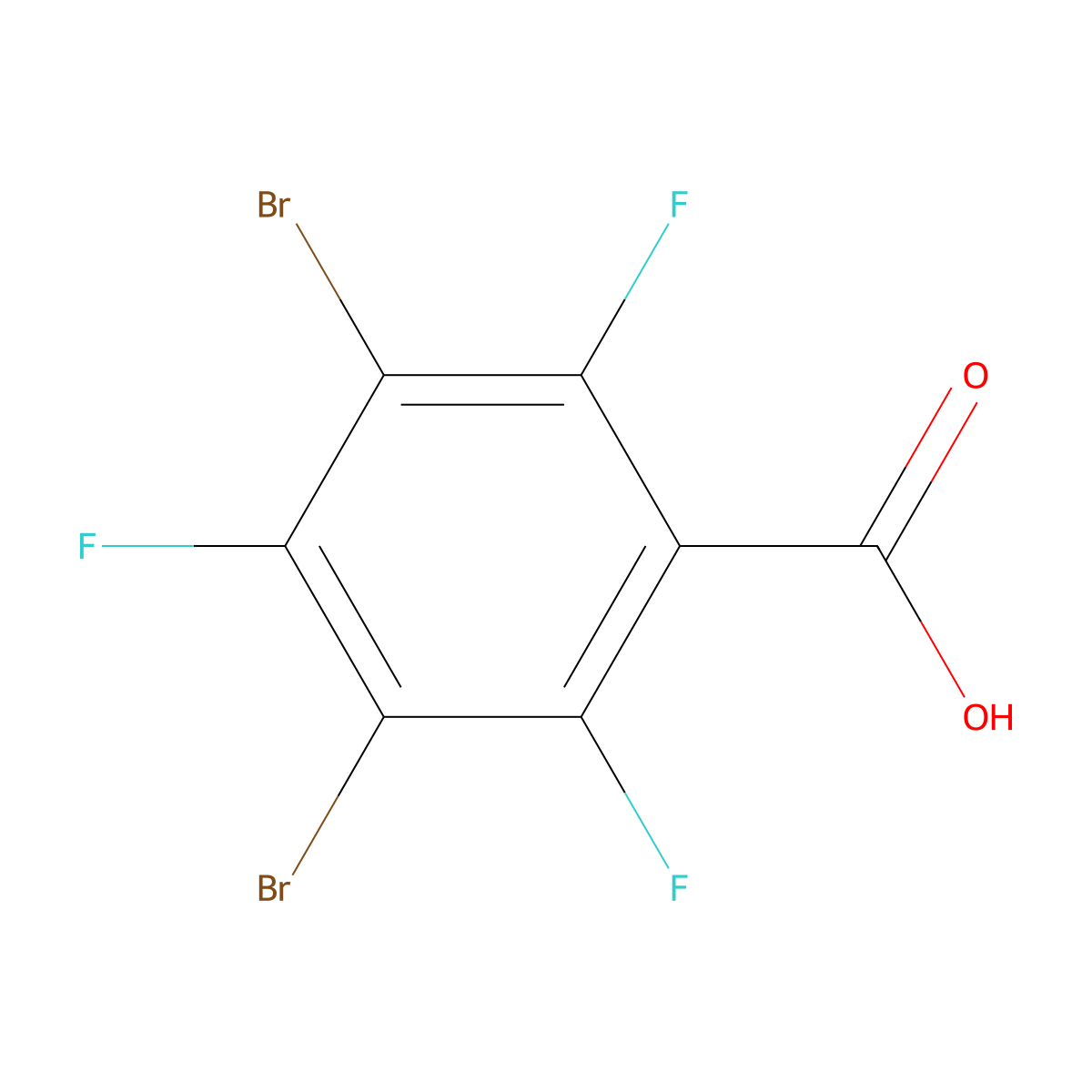 3,5-Dibromo-2,4,6-trifluorobenzoic acid molecular structure, CAS 1951439-80-7
