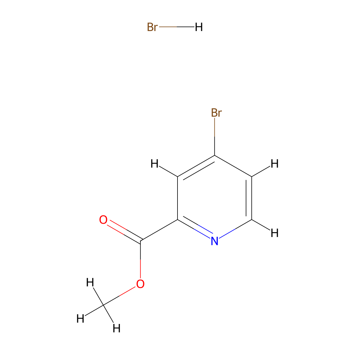 Methyl 4-bromopyridine-2-carboxylate hydrobromide molecular structure, CAS 1951439-82-9