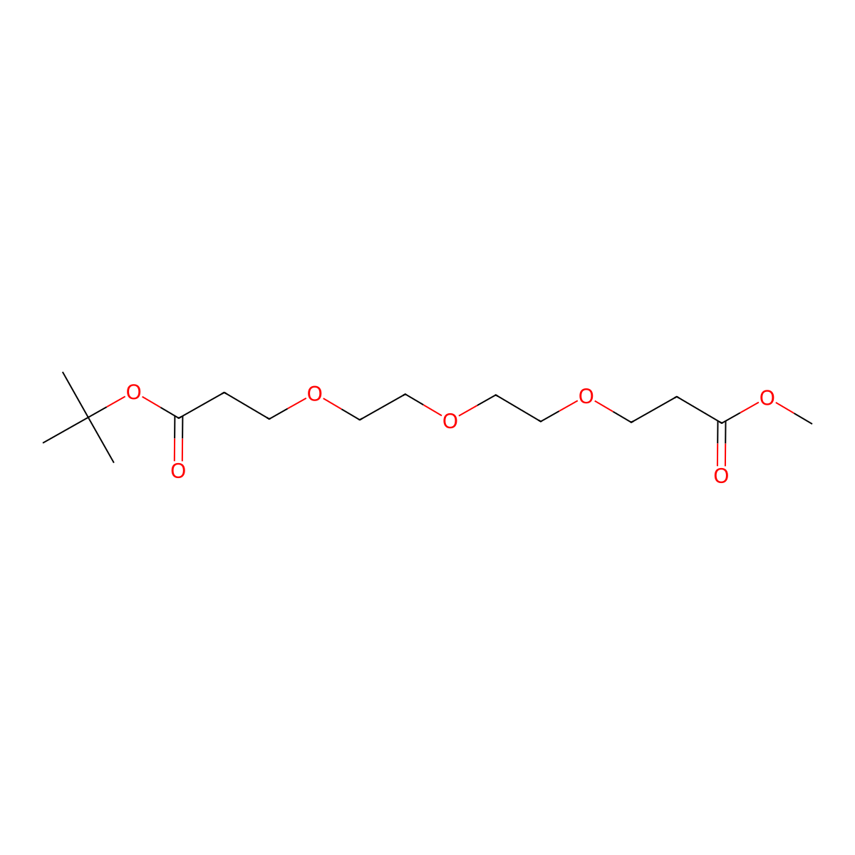 tert-butyl methyl bis-PEG3-acid ester molecular structure, CAS 1951439-93-2