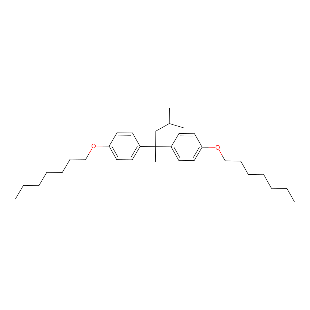 4,4'-(4-Methylpentane-2,2-diyl)bis((heptyloxy)benzene) molecular structure, CAS 1951440-04-2