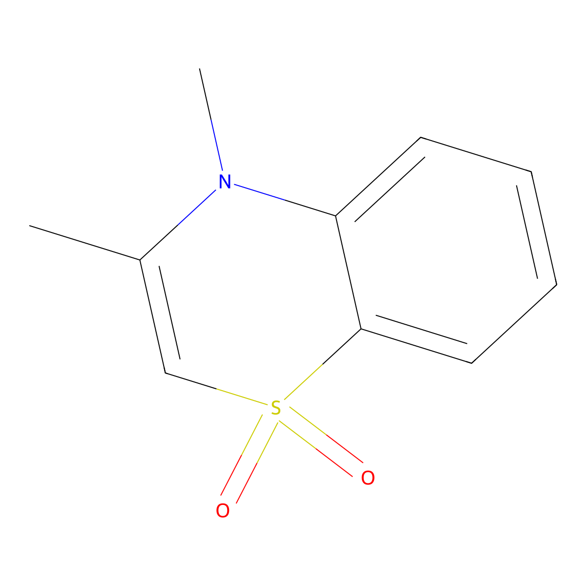 3,4-Dimethyl-(4H)1,4-benzothiazine-1,1-dioxide molecular structure, CAS 1951440-11-1