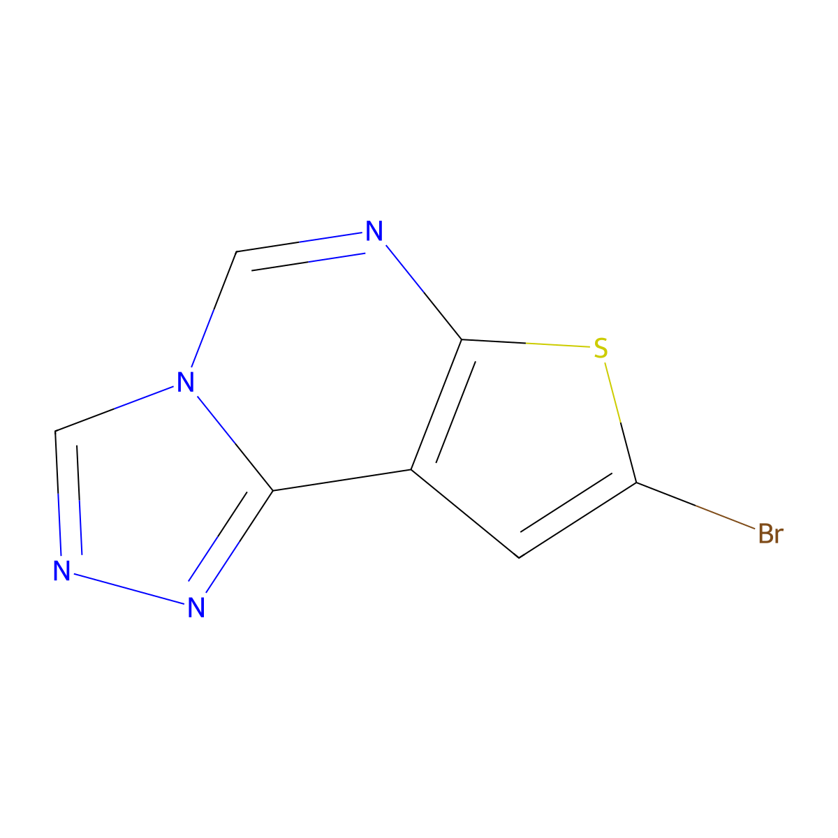 11-Bromo-10-thia-3,4,6,8-tetrazatricyclo[7.3.0.02,6]dodeca-1(9),2,4,7,11-pentaene molecular structure, CAS 1951440-74-6