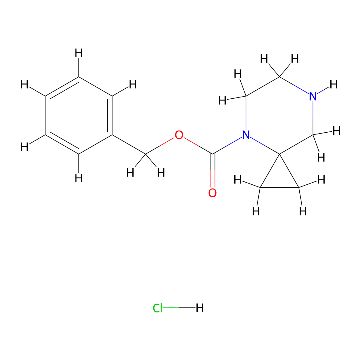 4,7-Diaza-spiro[2.5]octane-4-carboxylic acid benzyl ester (hydrochloride) molecular structure, CAS 1951440-78-0