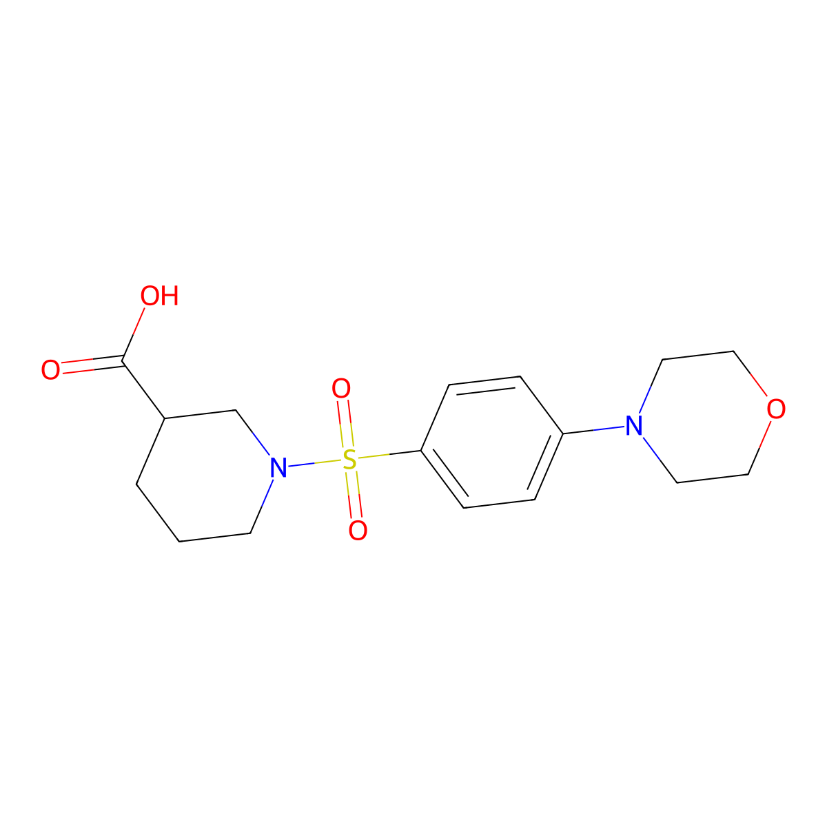 1-(4-Morpholinobenzenesulfonyl)piperidine-3-carboxylic acid molecular structure, CAS 1951440-79-1