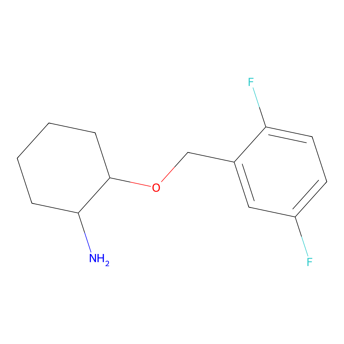 2-((2,5-Difluorobenzyl)oxy)cyclohexanamine molecular structure, CAS 1951440-82-6