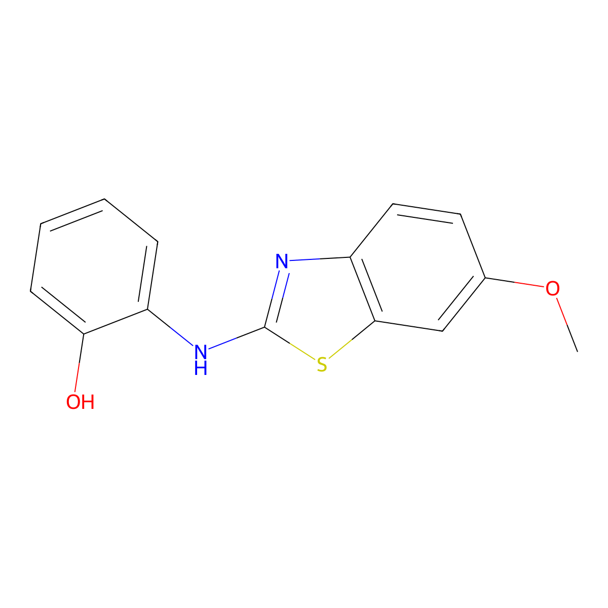 2-((6-Methoxybenzo[d]thiazol-2-yl)amino)phenol molecular structure, CAS 1951440-86-0