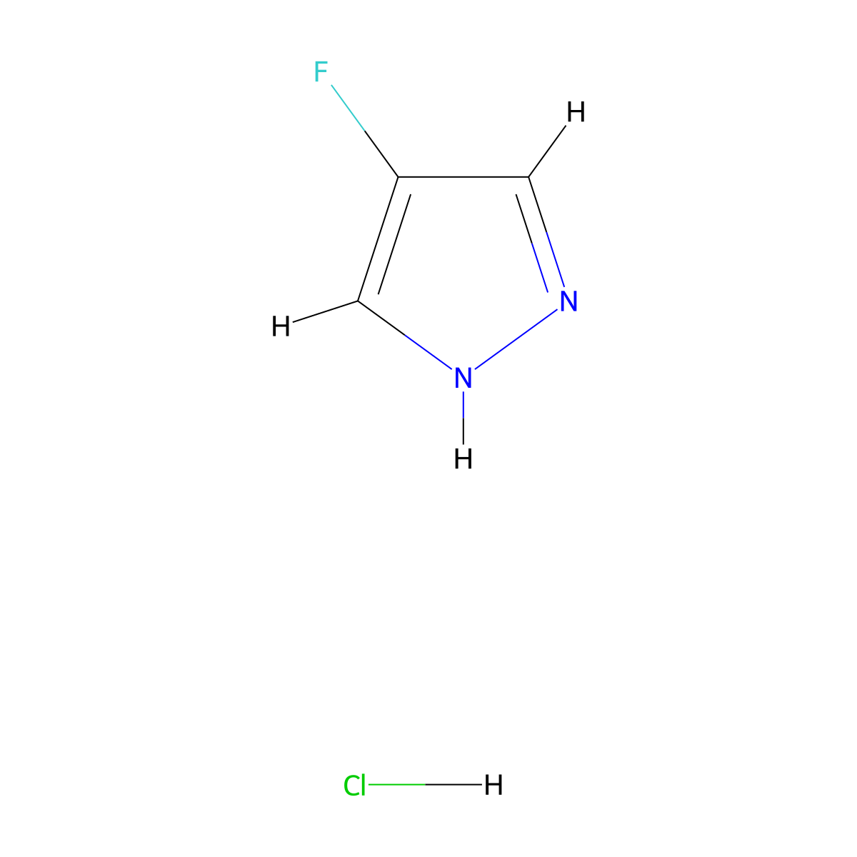 4-Fluoro-1H-pyrazole hydrochloride molecular structure, CAS 1951440-89-3