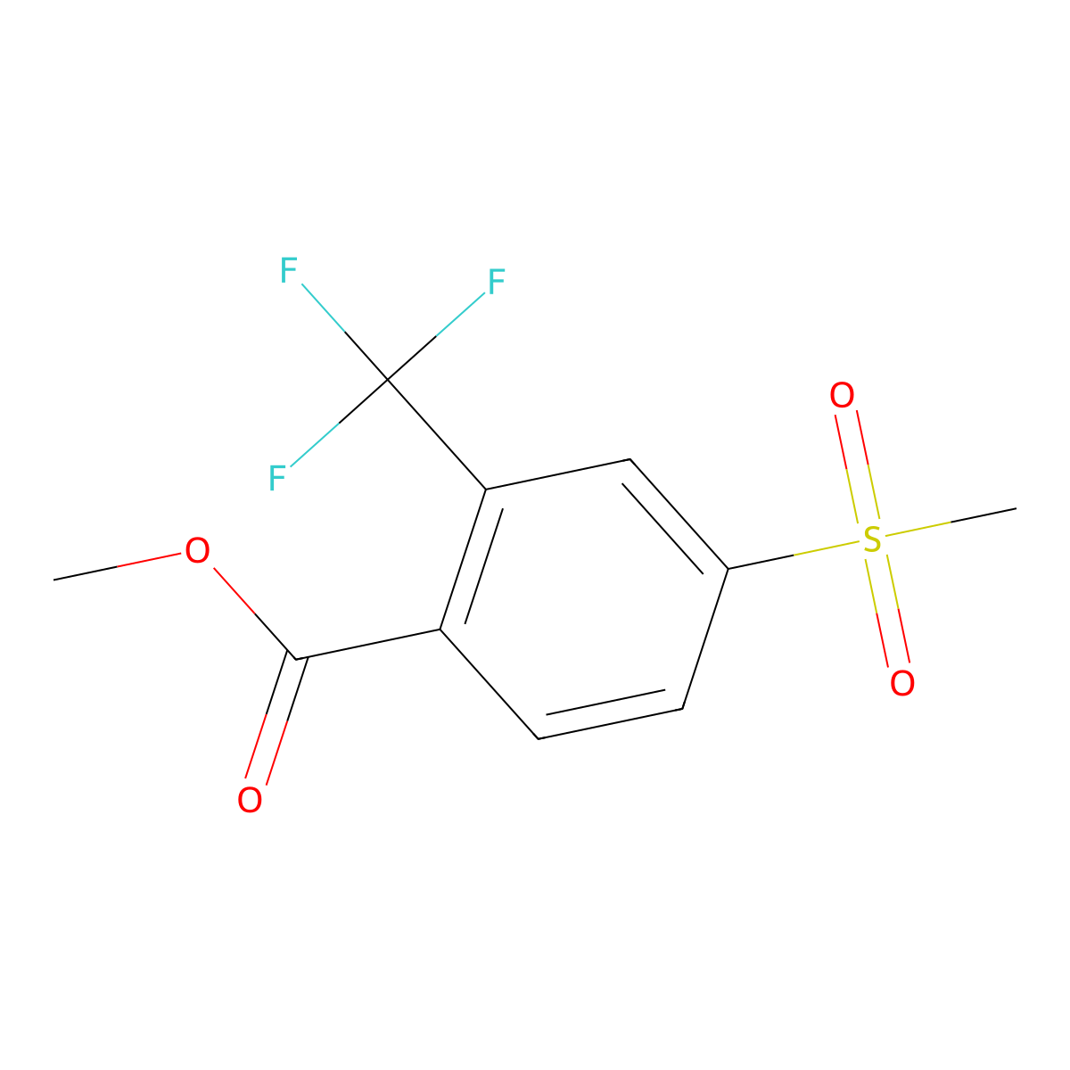 Methyl 4-methanesulfonyl-2-(trifluoromethyl)benzoate molecular structure, CAS 1951440-91-7