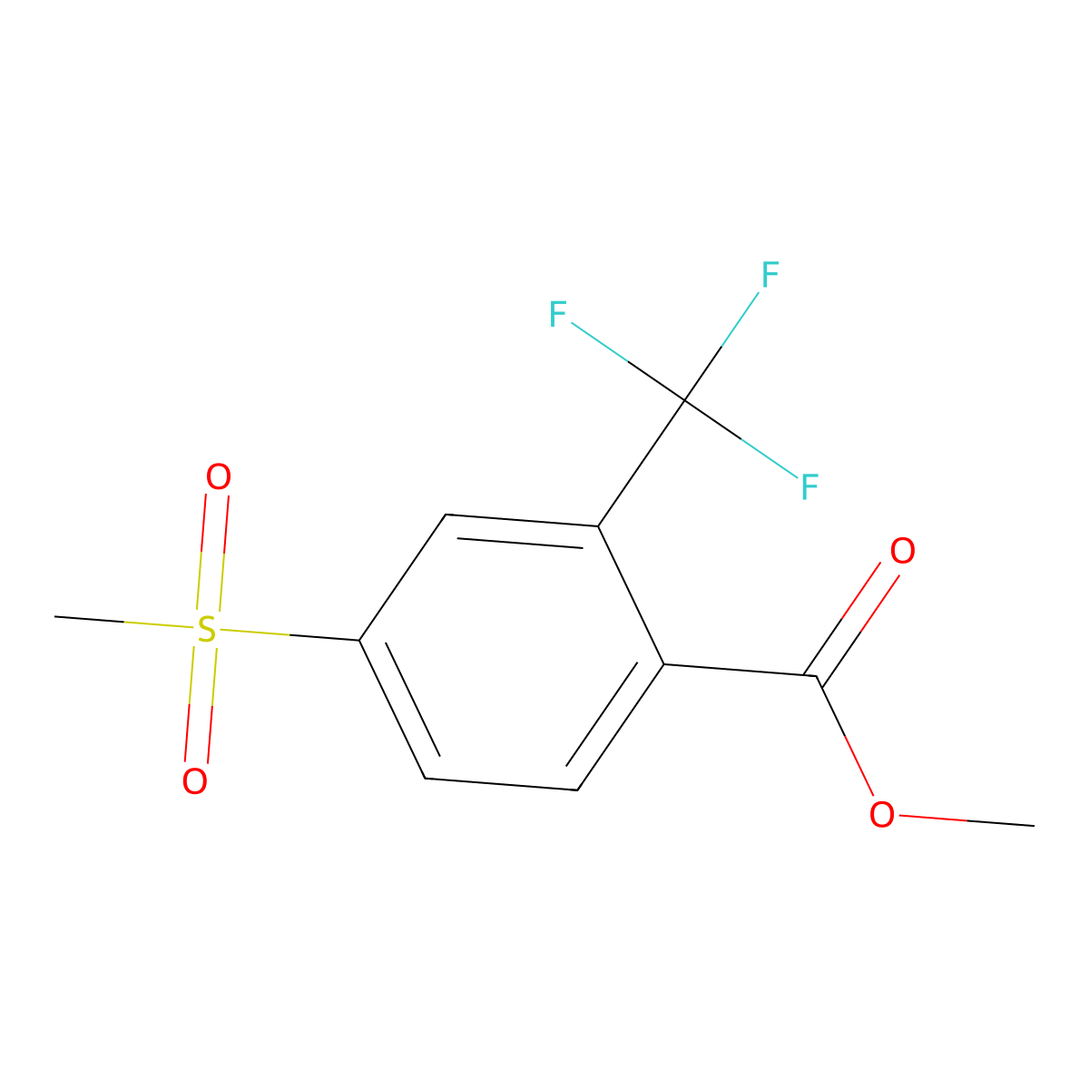 Methyl 4-methanesulfonyl-2-(trifluoromethyl)benzoate molecular structure, CAS 1951440-91-7