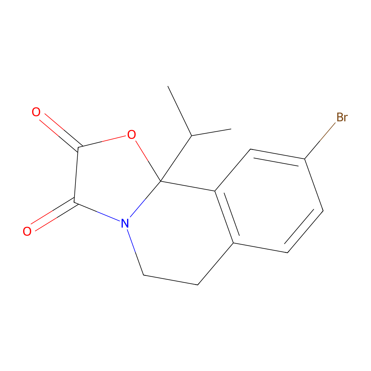 9-Bromo-10b-isopropyl-5,6-dihydro-2H-oxazolo[2,3-a]isoquinoline-2,3(10bH)-dione molecular structure, CAS 1951440-92-8