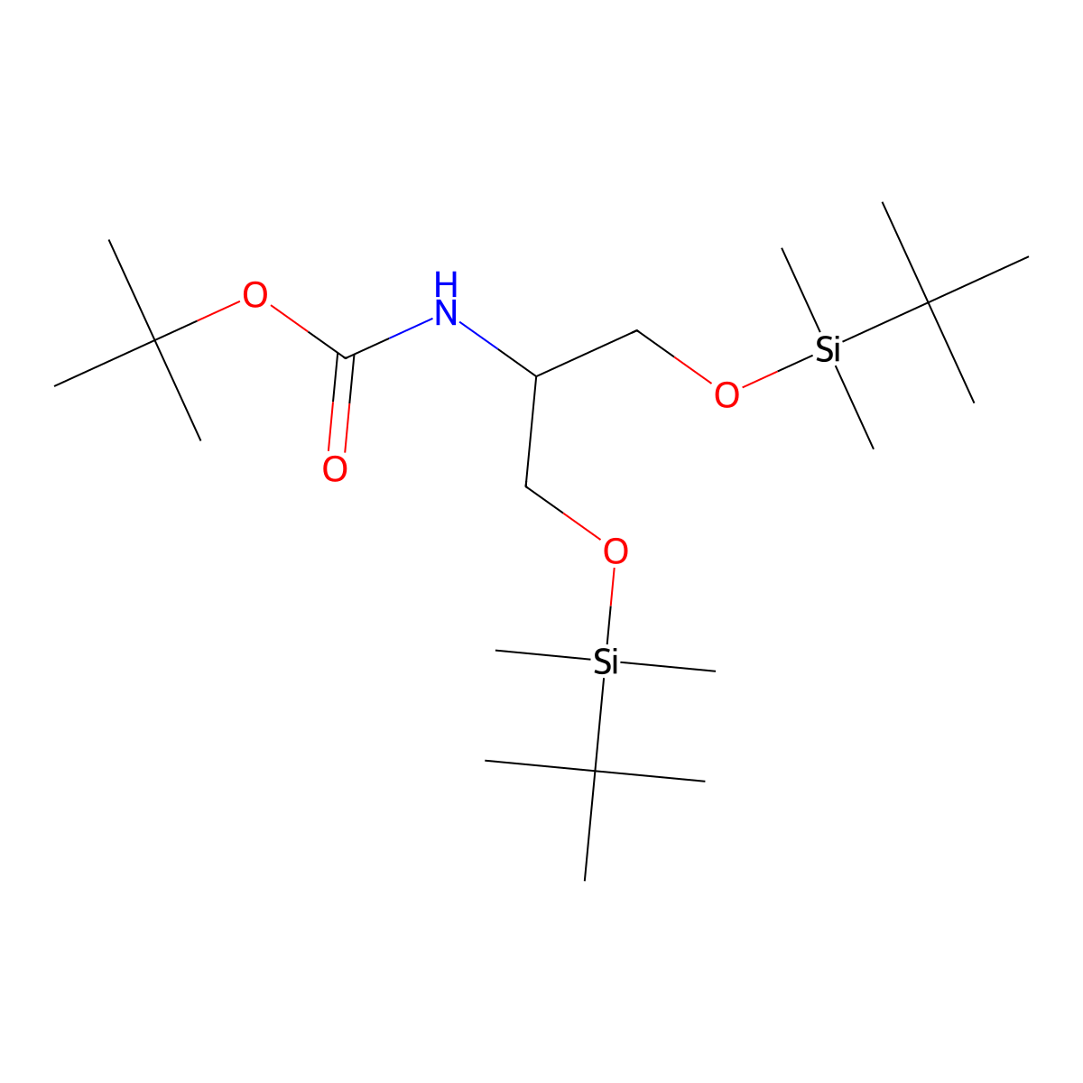 tert-Butyl 2,2,3,3,9,9,10,10-octamethyl-4,8-dioxa-3,9-disilaundecan-6-ylcarbamate molecular structure, CAS 1951440-94-0