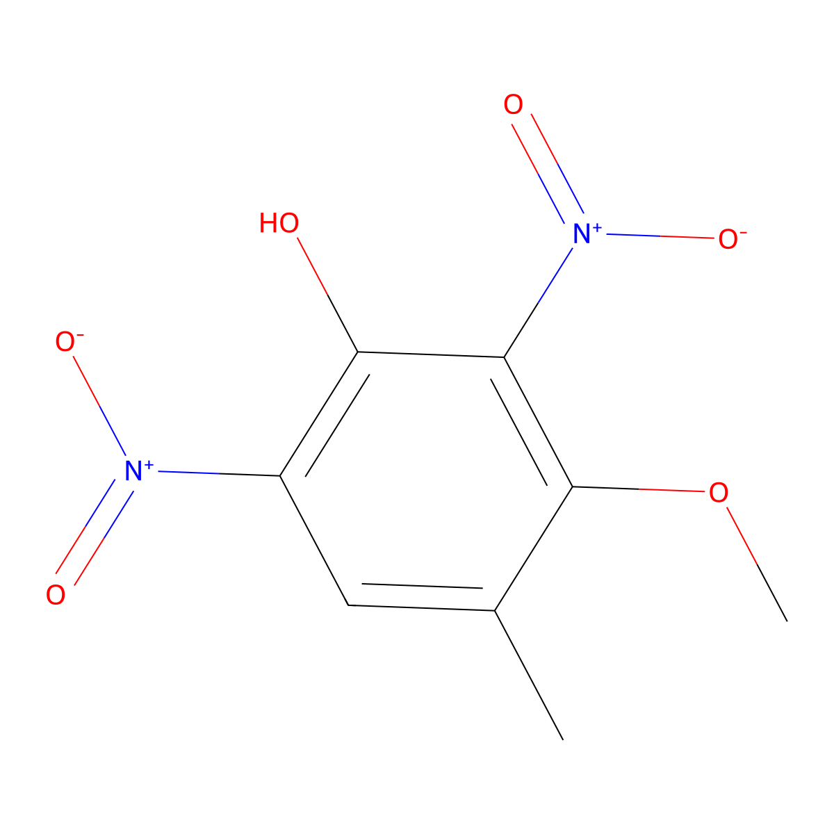3-Methoxy-4-methyl-2,6-dinitro-phenol molecular structure, CAS 1951440-98-4