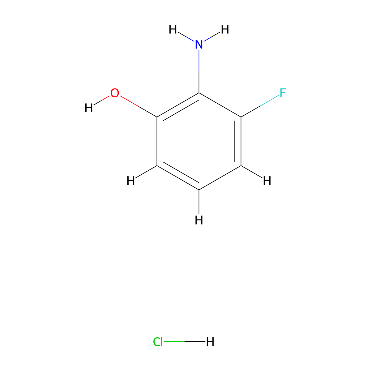 2-Amino-3-fluorophenol hydrochloride molecular structure, CAS 1951440-99-5