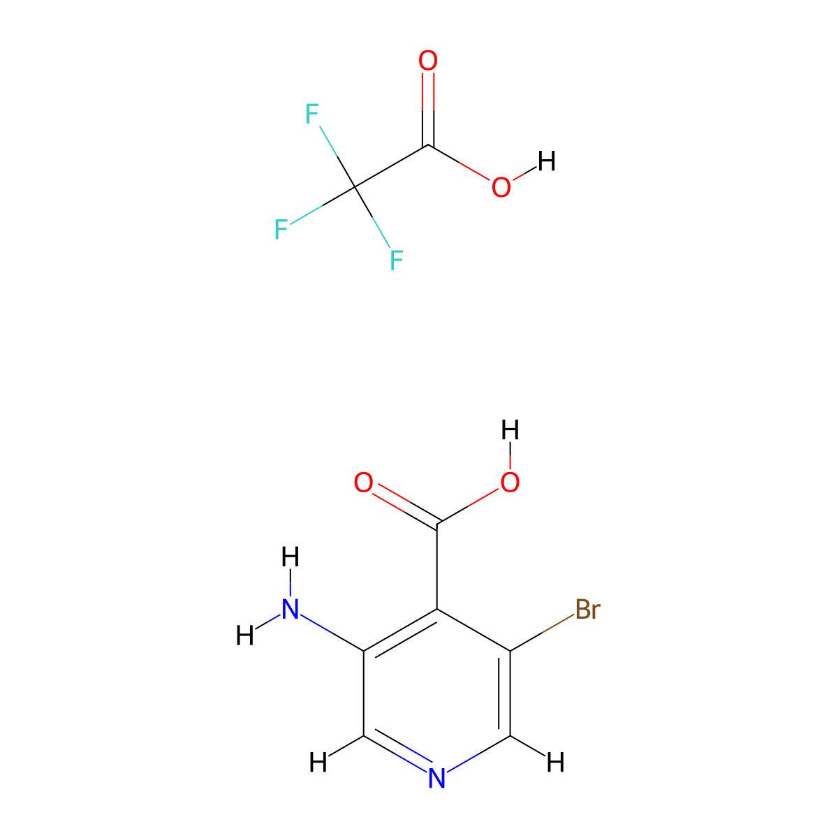 3-Amino-5-bromo-isonicotinic acid trifluoroacetate molecular structure, CAS 1951441-00-1