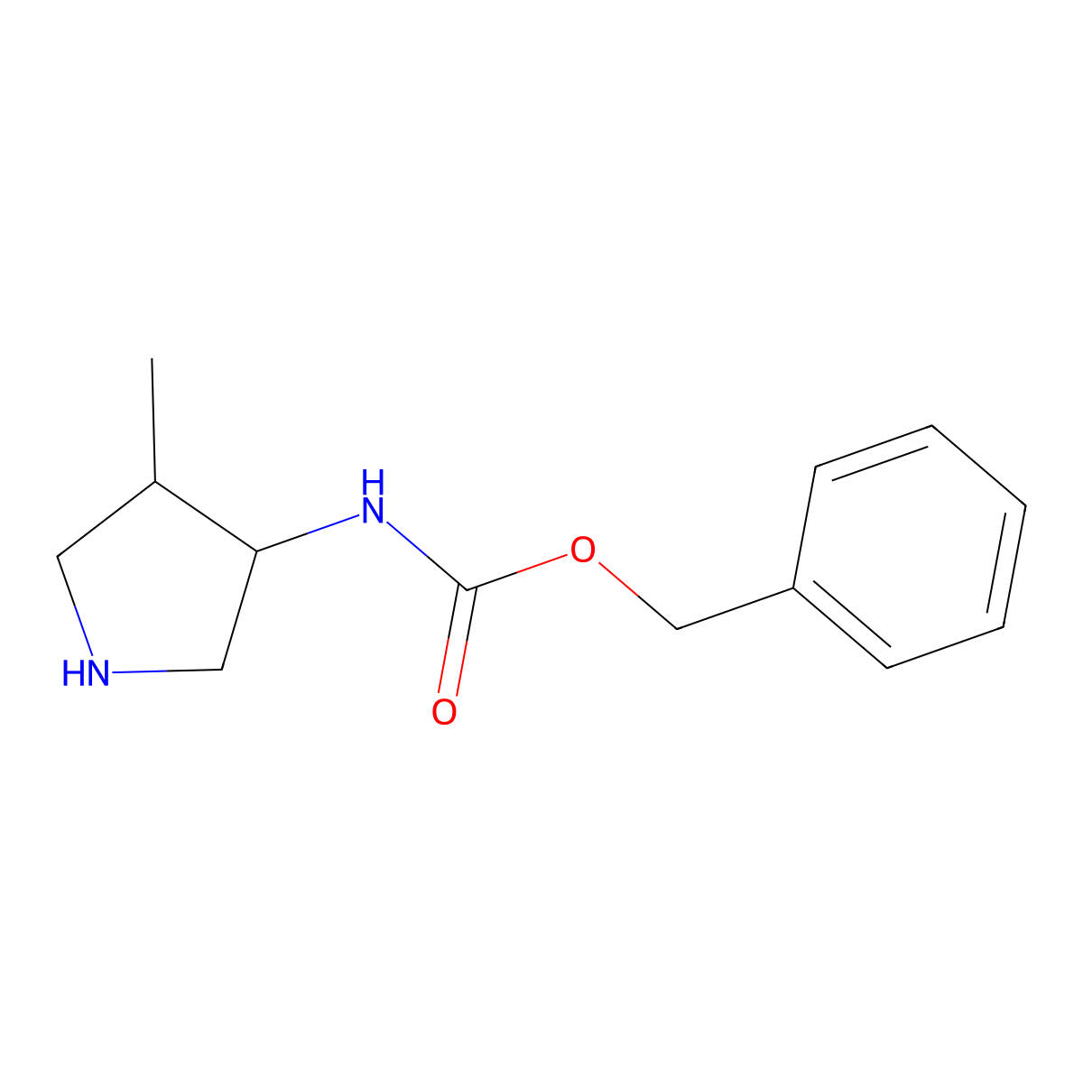 trans-Benzyl (4-methylpyrrolidin-3-YL)carbamate hydrochloride molecular structure, CAS 1951441-28-3