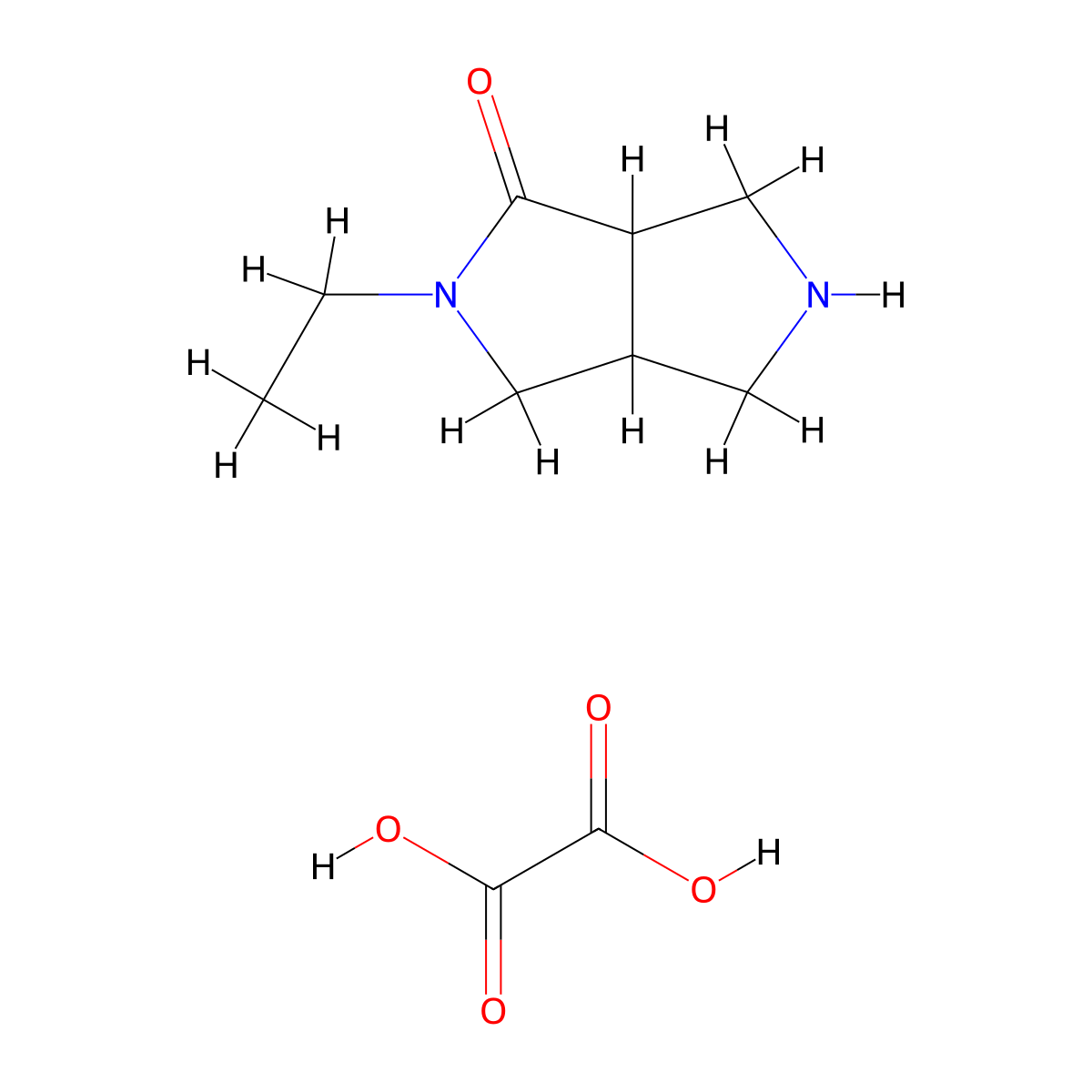 2-Ethylhexahydropyrrolo[3,4-c]pyrrol-1(2H)-one oxalate molecular structure, CAS 1951441-39-6