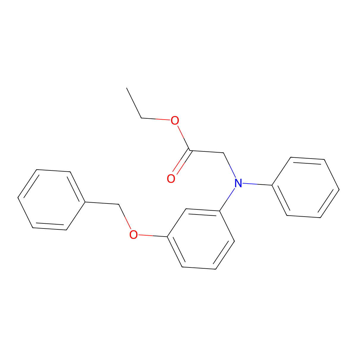 N-[3-(Benzyloxy)phenyl]anilinoacetic acid ethyl ester molecular structure, CAS 1951441-40-9