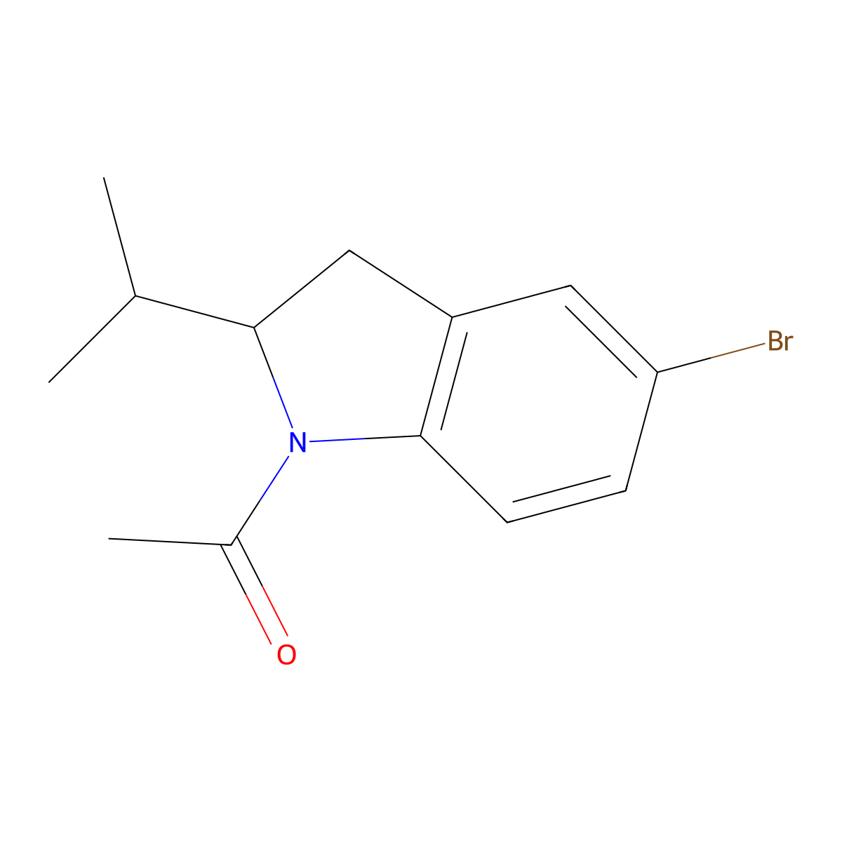 1-(5-Bromo-2-isopropylindolin-1-yl)ethanone molecular structure, CAS 1951441-44-3
