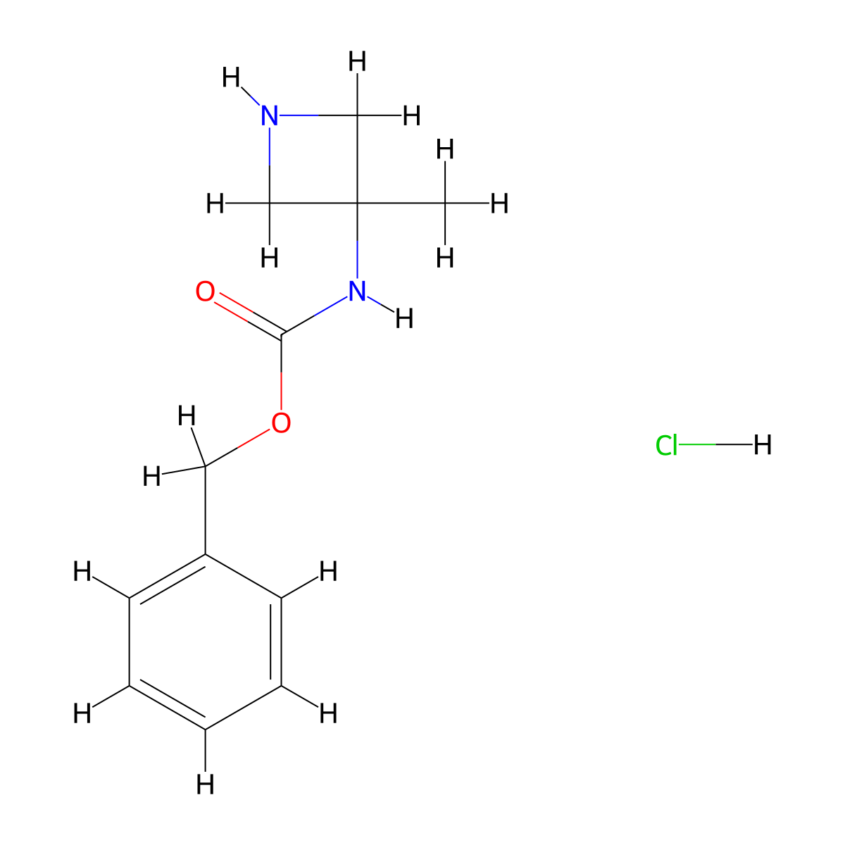 benzyl N-(3-methylazetidin-3-yl)carbamate hydrochloride molecular structure, CAS 1951441-46-5