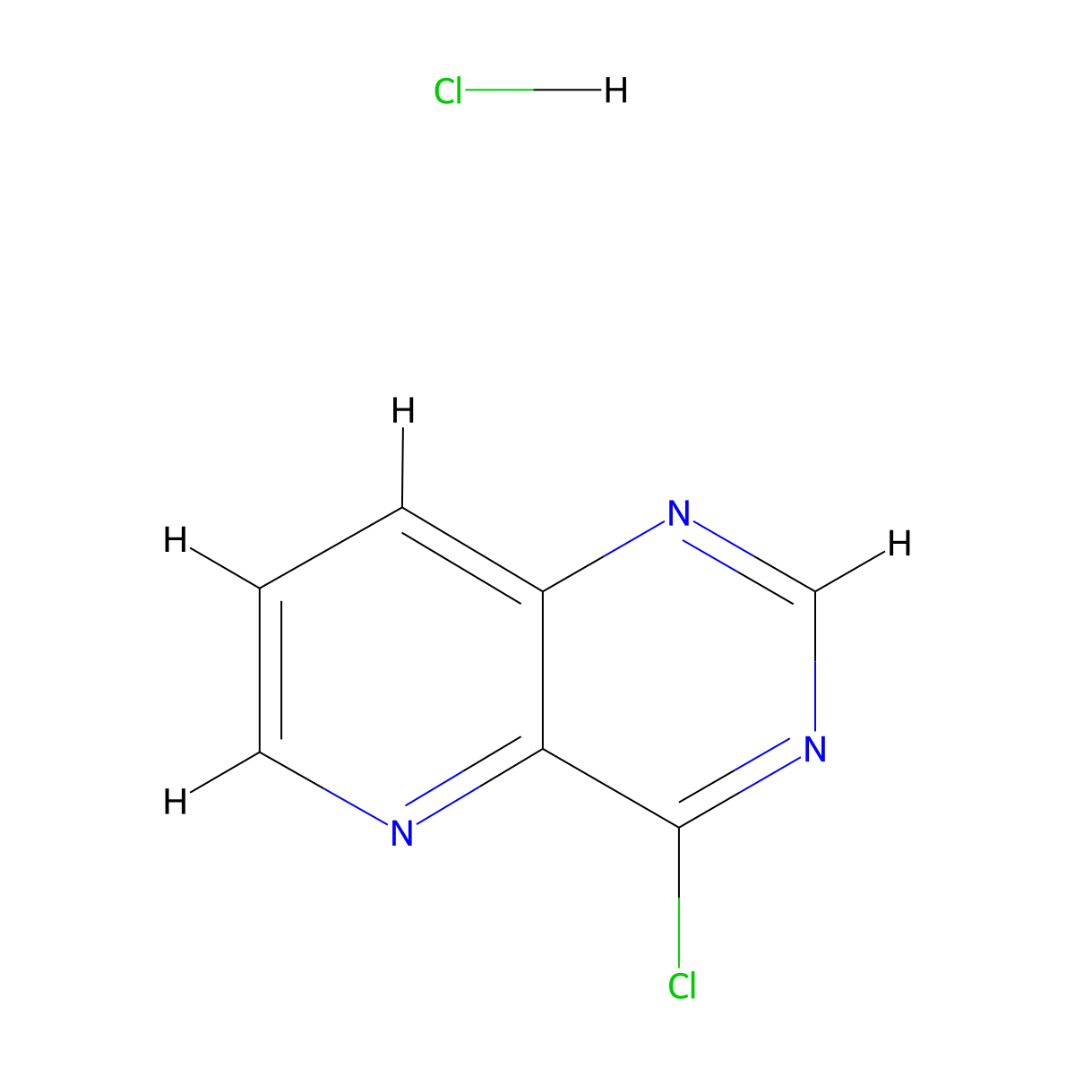 4-Chloropyrido[3,2-d]pyrimidine HCl molecular structure, CAS 1951441-48-7