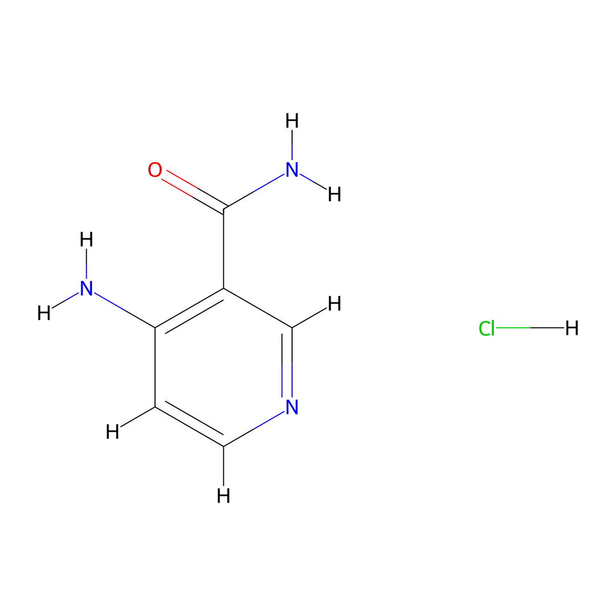 4-Amino-3-pyridinecarboxamide hydrochloride molecular structure, CAS 1951441-59-0