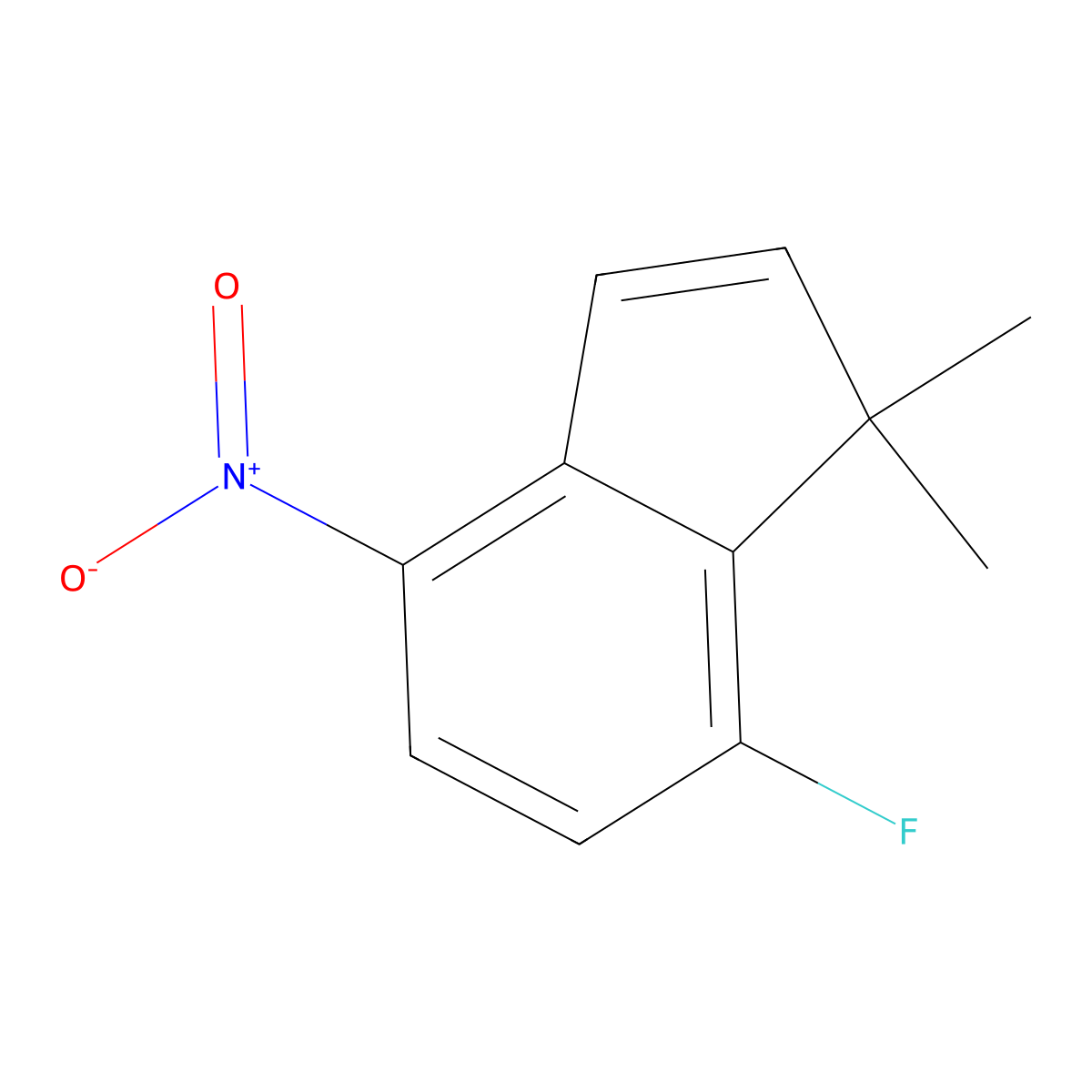 7-Fluoro-1,1-dimethyl-4-nitro-1H-indene molecular structure, CAS 1951441-60-3