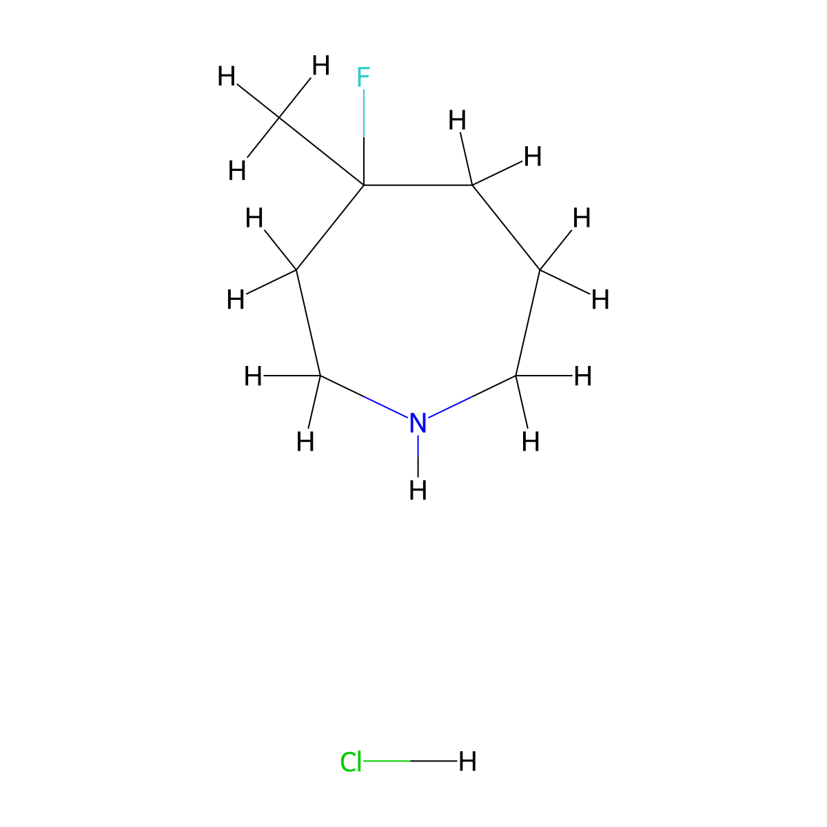 4-Fluoro-4-methylazepane hydrochloride molecular structure, CAS 1951441-64-7