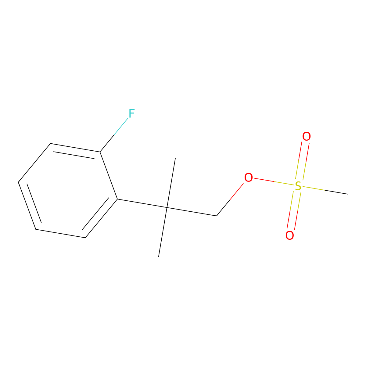 2-(2-Fluorophenyl)-2-methylpropyl methanesulfonate molecular structure, CAS 1951441-65-8
