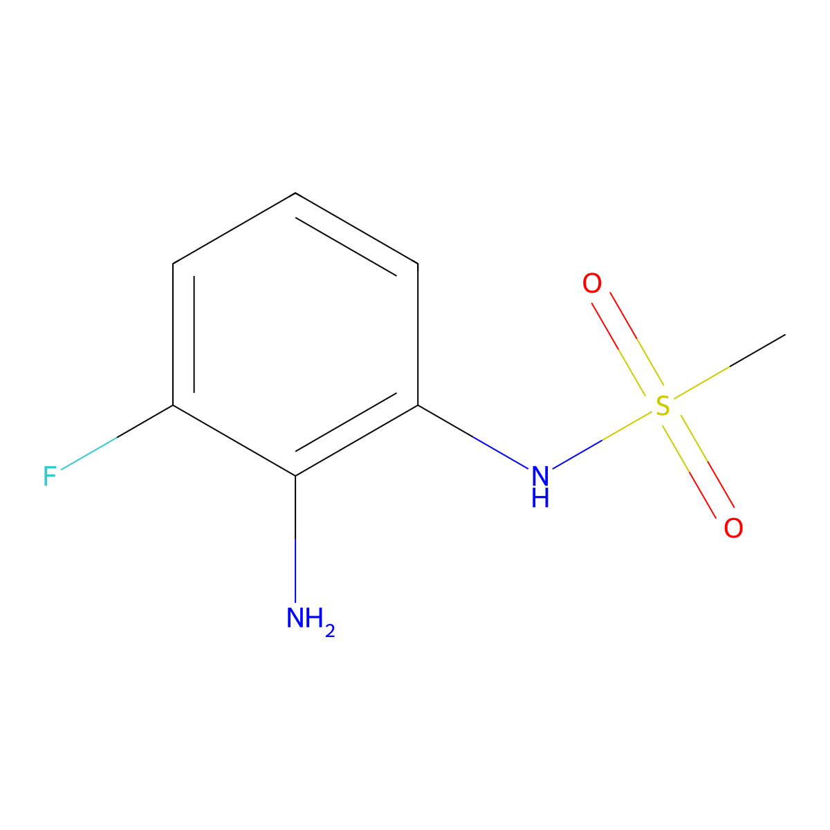 N-(2-Amino-3-fluorophenyl)methanesulfonamide molecular structure, CAS 1951441-66-9