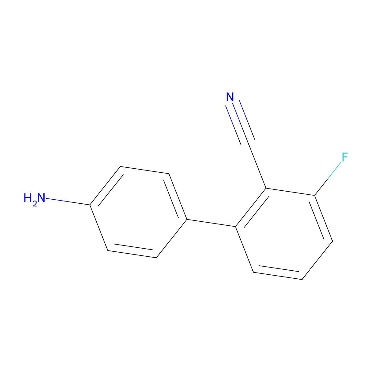 2-(4-Aminophenyl)-6-fluorobenzonitrile molecular structure, CAS 1951441-68-1