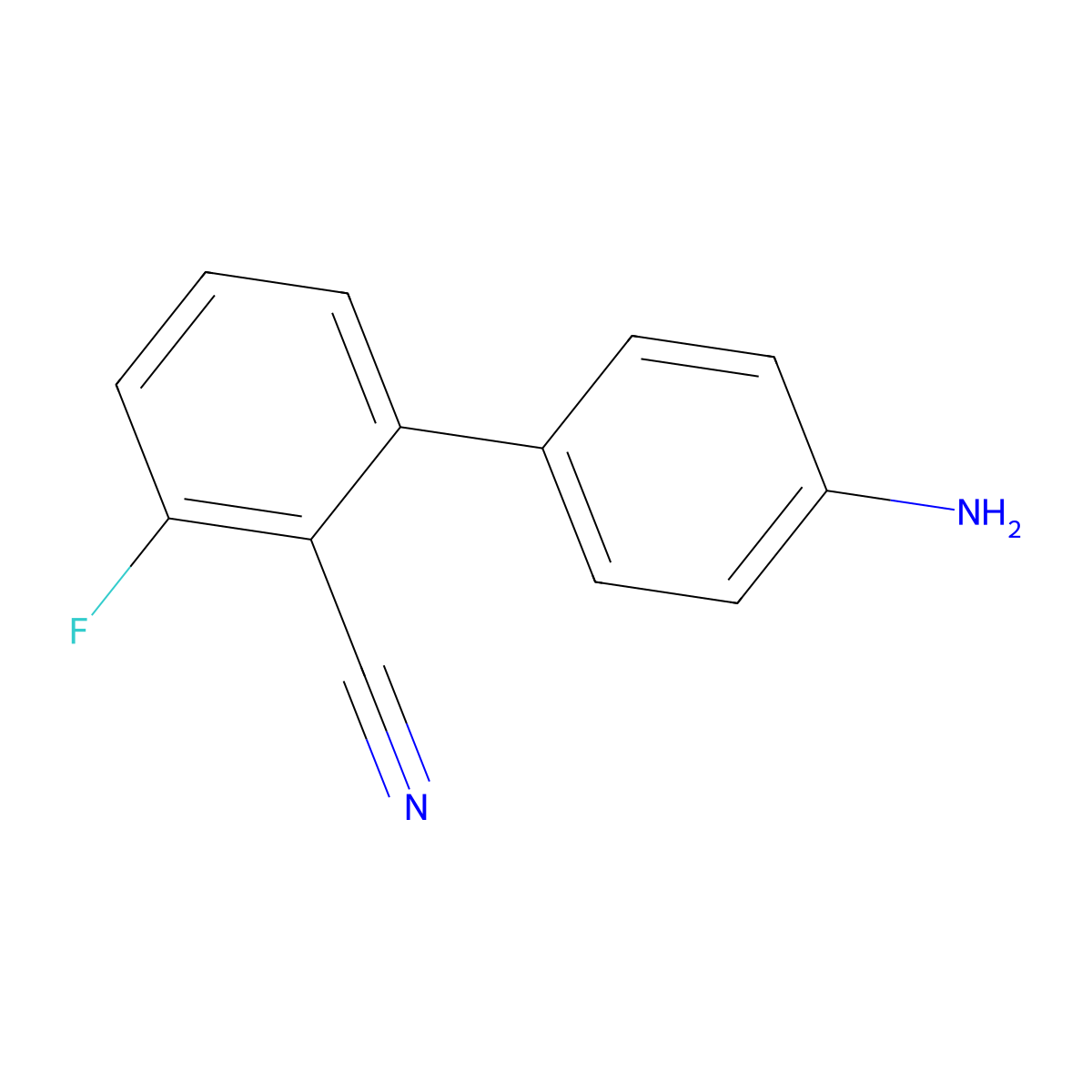 2-(4-Aminophenyl)-6-fluorobenzonitrile molecular structure, CAS 1951441-68-1