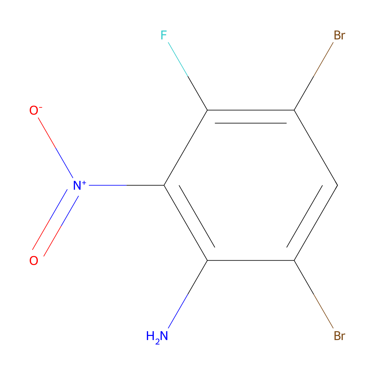 4,6-Dibromo-3-fluoro-2-nitroaniline molecular structure, CAS 1951441-69-2
