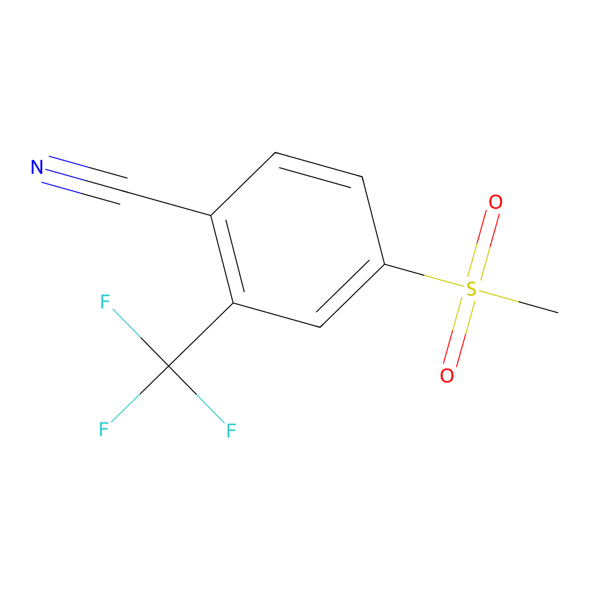 4-(Methylsulfonyl)-2-(trifluoromethyl)benzonitrile molecular structure, CAS 1951441-73-8