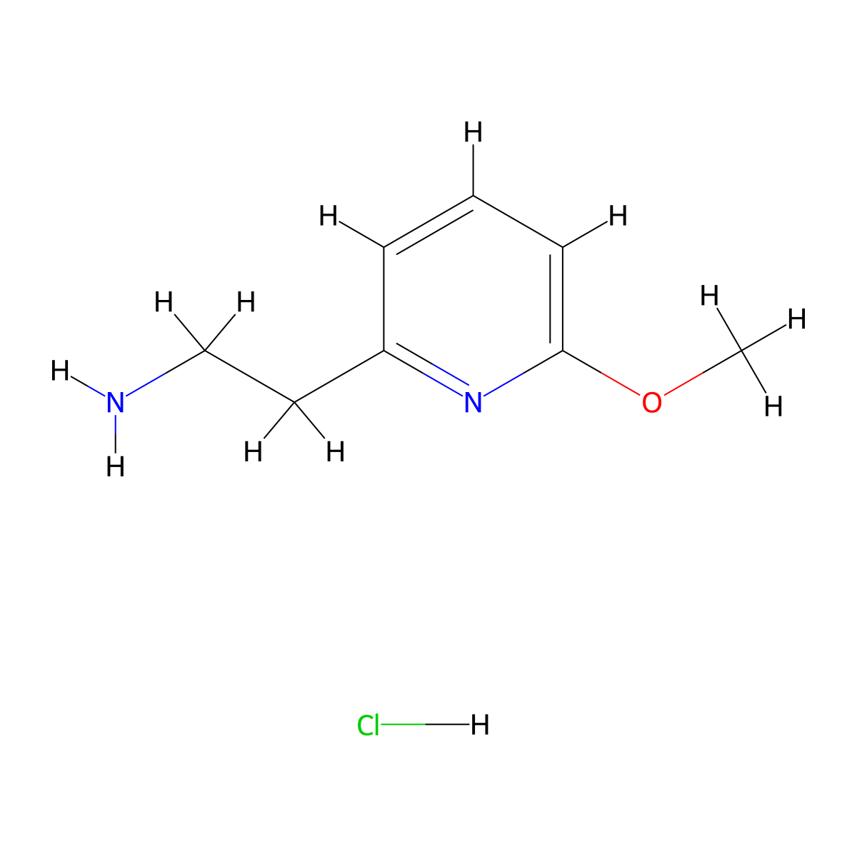2-(6-Methoxypyridin-2-yl)ethanamine hydrochloride molecular structure, CAS 1951441-75-0