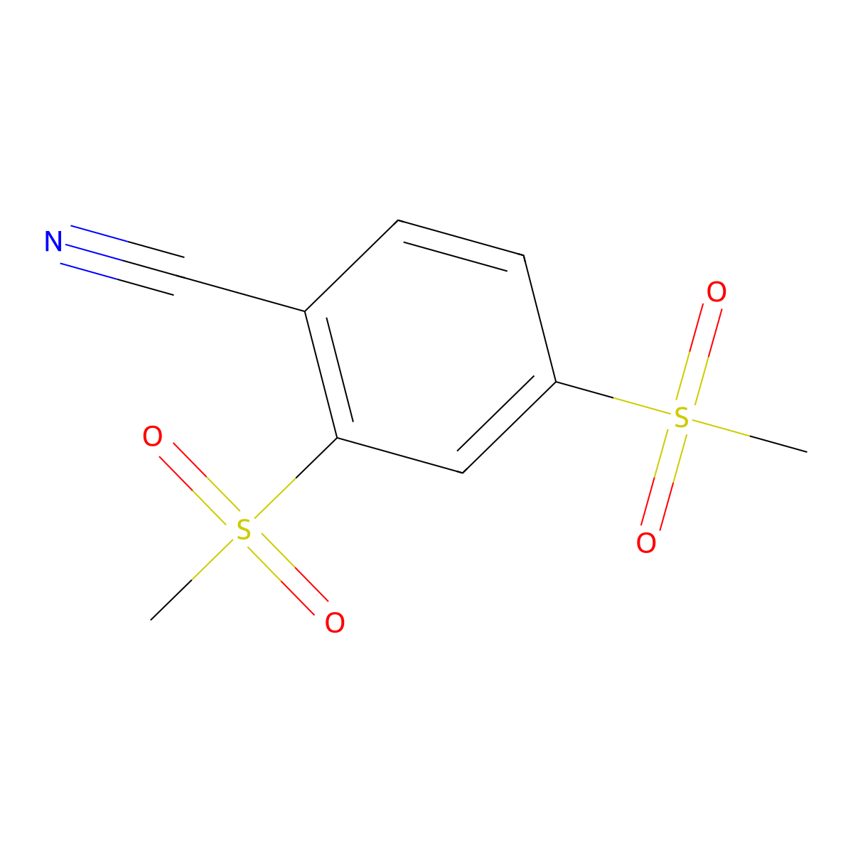 2,4-Dimethanesulfonylbenzonitrile molecular structure, CAS 1951441-77-2