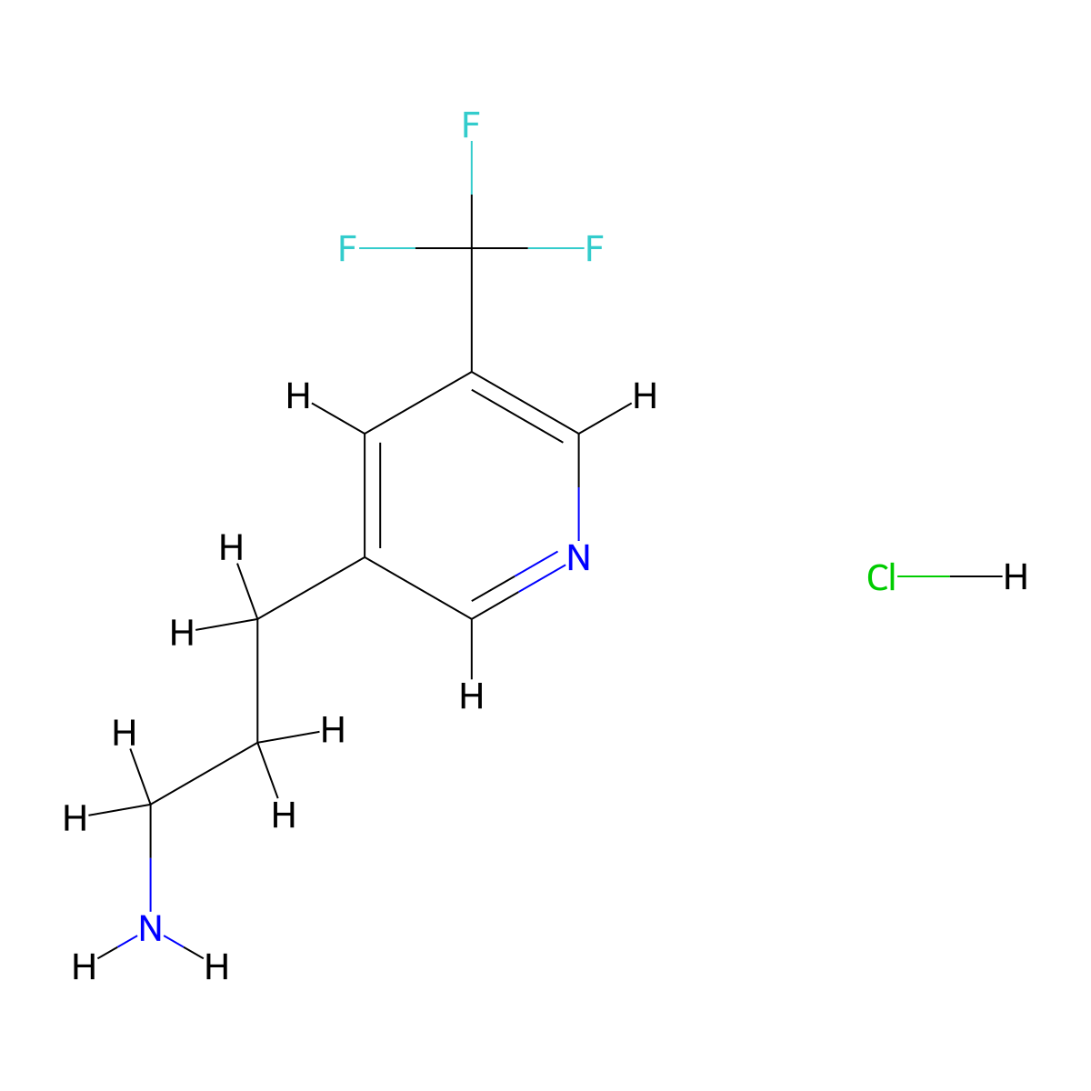 3-(5-(Trifluoromethyl)pyridin-3-yl)propan-1-amine hydrochloride molecular structure, CAS 1951441-79-4