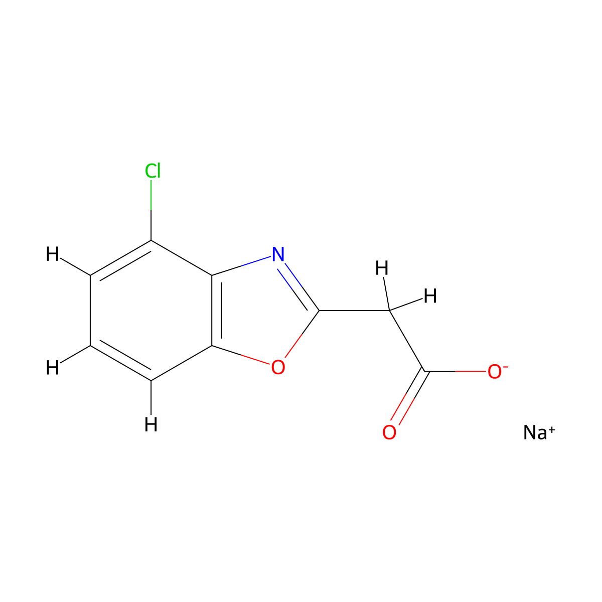 2-(4-Chlorobenzo[D]oxazol-2-YL)acetic acid sodium salt molecular structure, CAS 1951441-81-8
