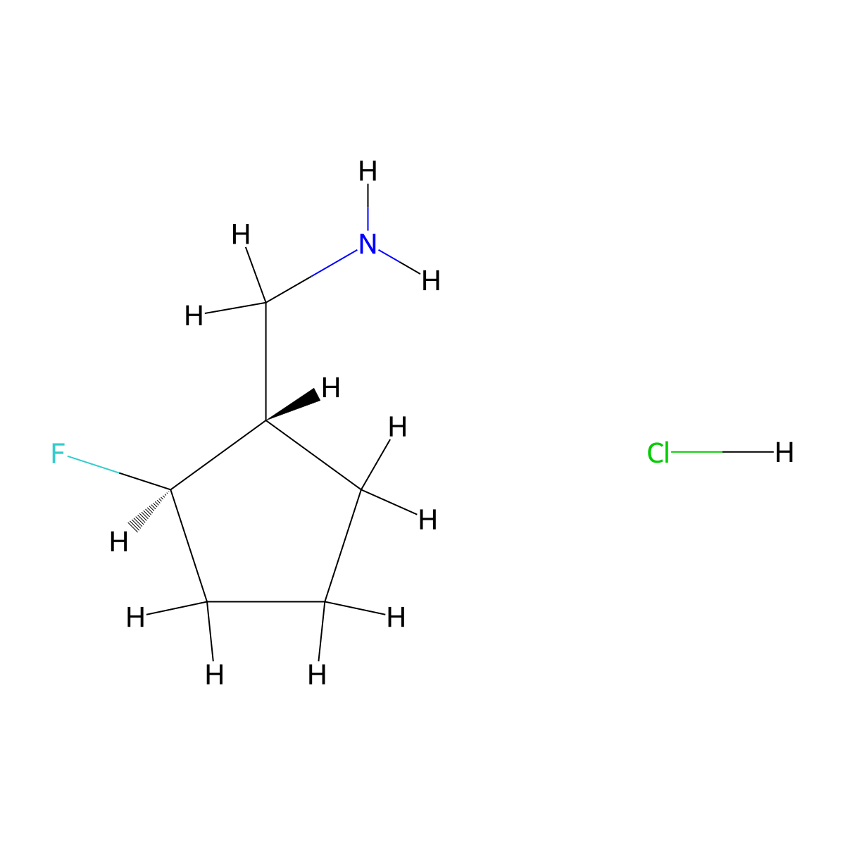 trans-(2-Fluorocyclopentyl)methanamine hcl molecular structure, CAS 1951441-85-2