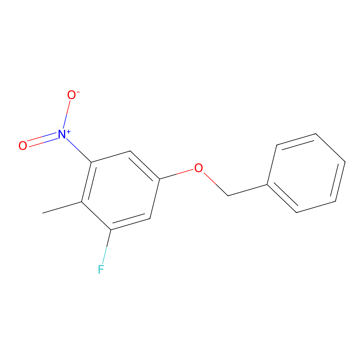 5-Benzyloxy-1-fluoro-2-methyl-3-nitro-benzene molecular structure, CAS 1951441-93-2