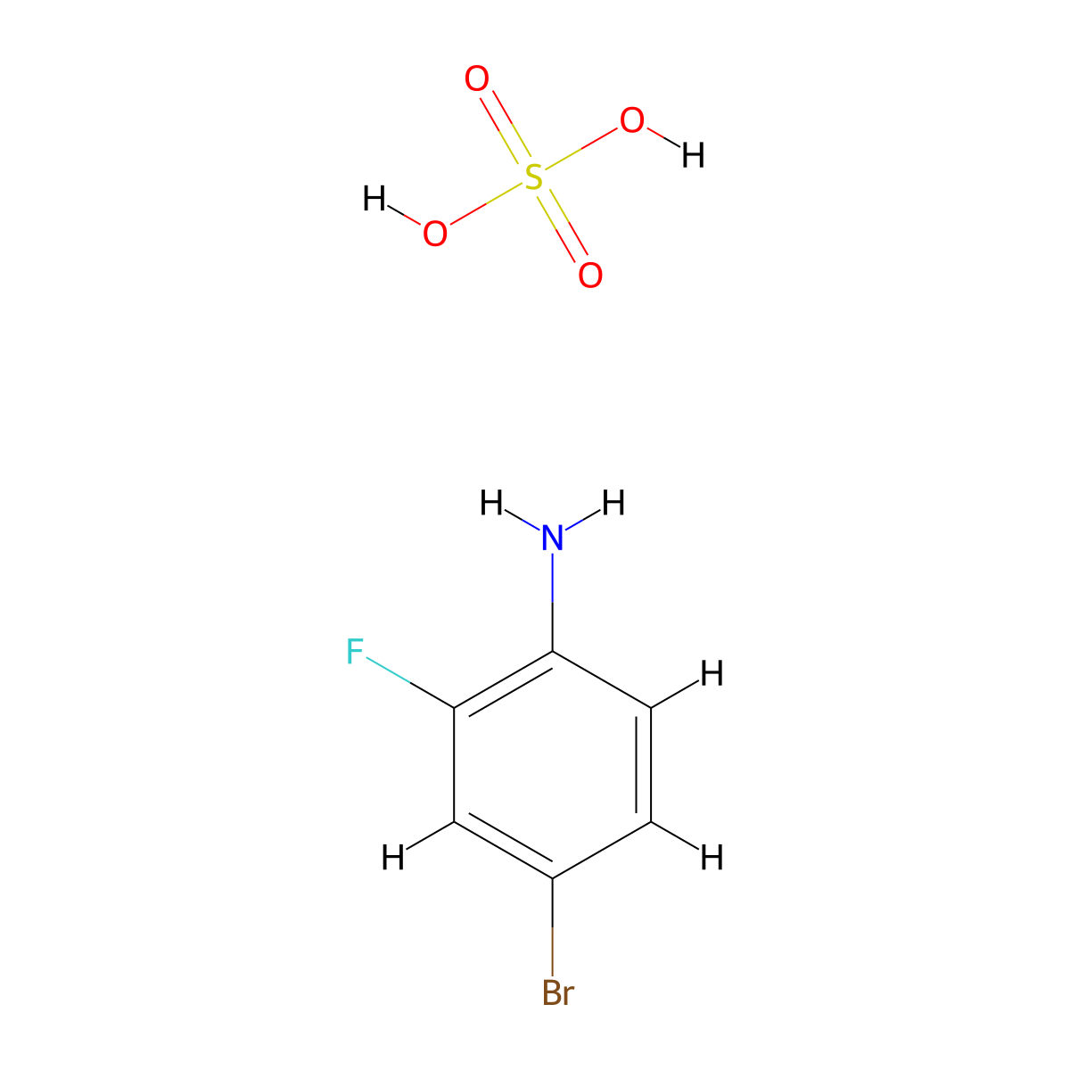 4-Bromo-2-fluoroaniline sulfate molecular structure, CAS 1951441-95-4