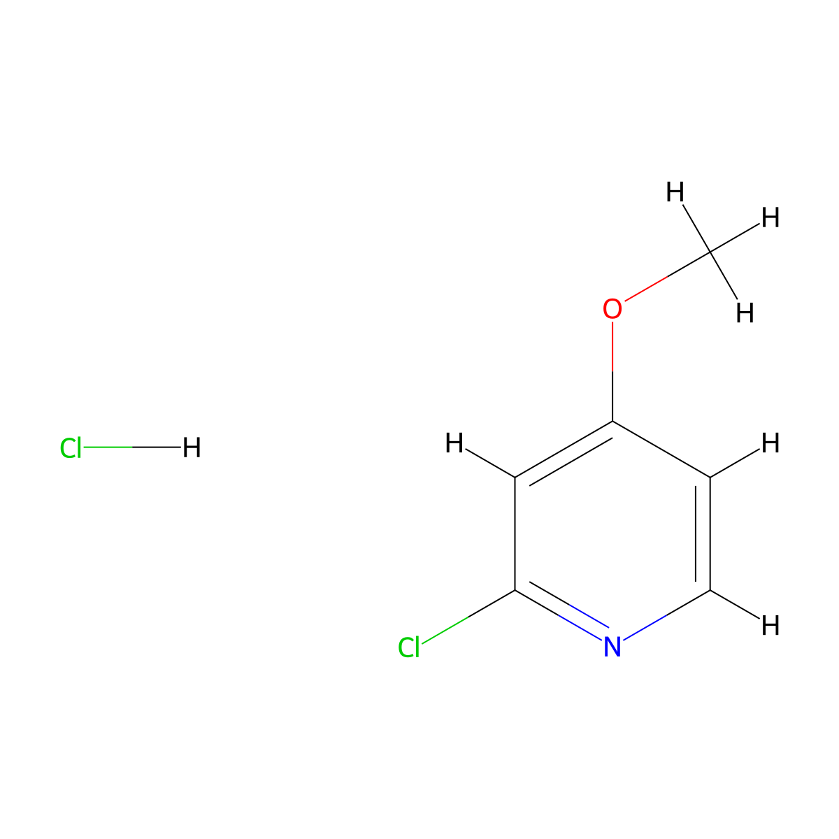 2-Chloro-4-methoxypyridine hydrochloride molecular structure, CAS 1951441-96-5